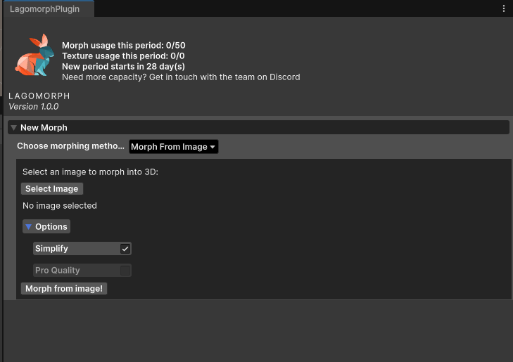Lagomorph plugin interface in Unity