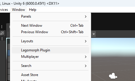 Lagomorph option in Windows menu
